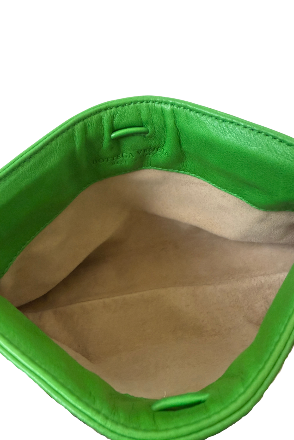 Bottega Veneta Intrecciato Green Leather Shoulder Bag
