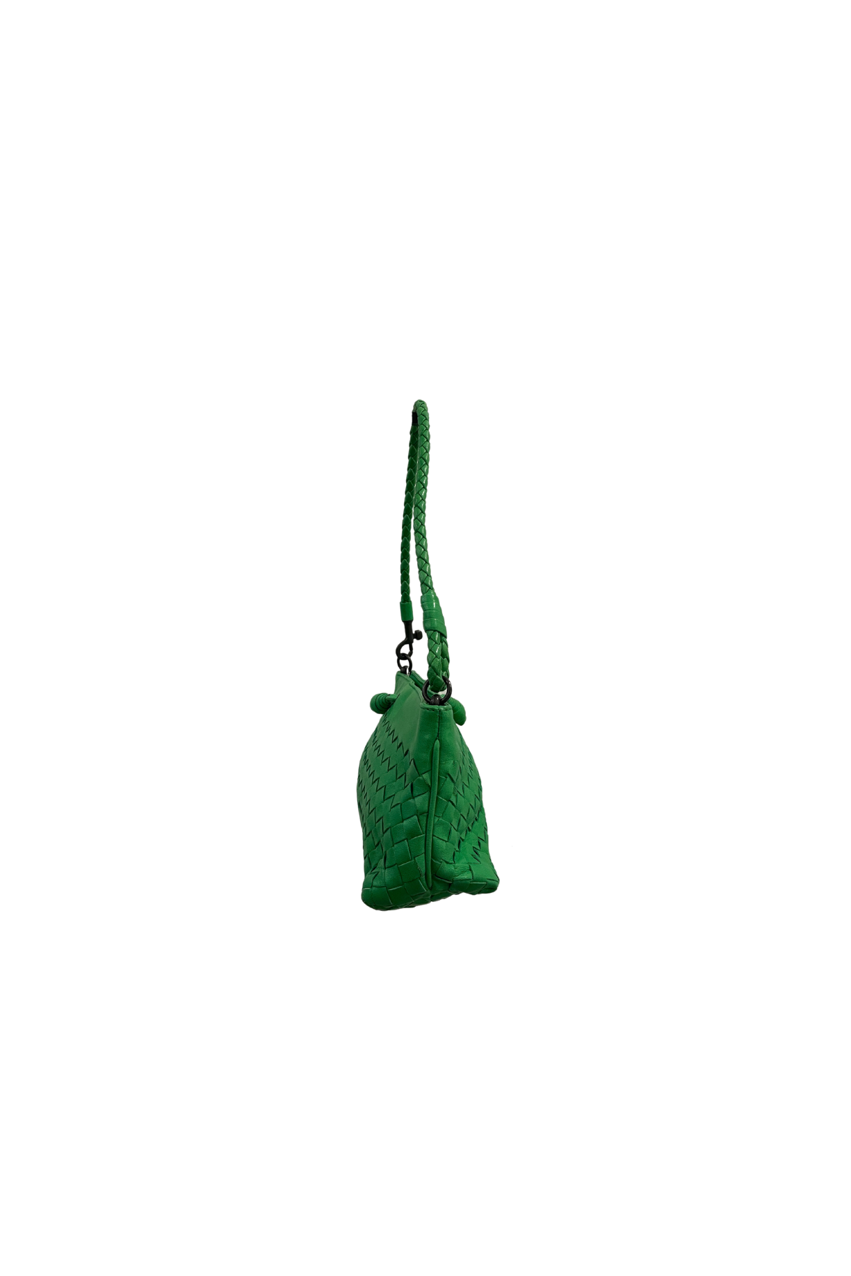 Bottega Veneta Intrecciato Green Leather Shoulder Bag