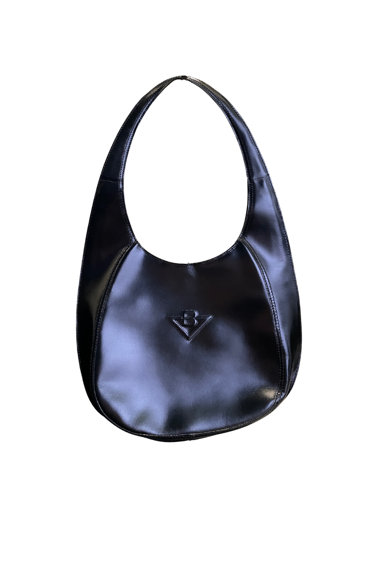 Bottega Veneta Black Leather Half Moon Shoulder Bag