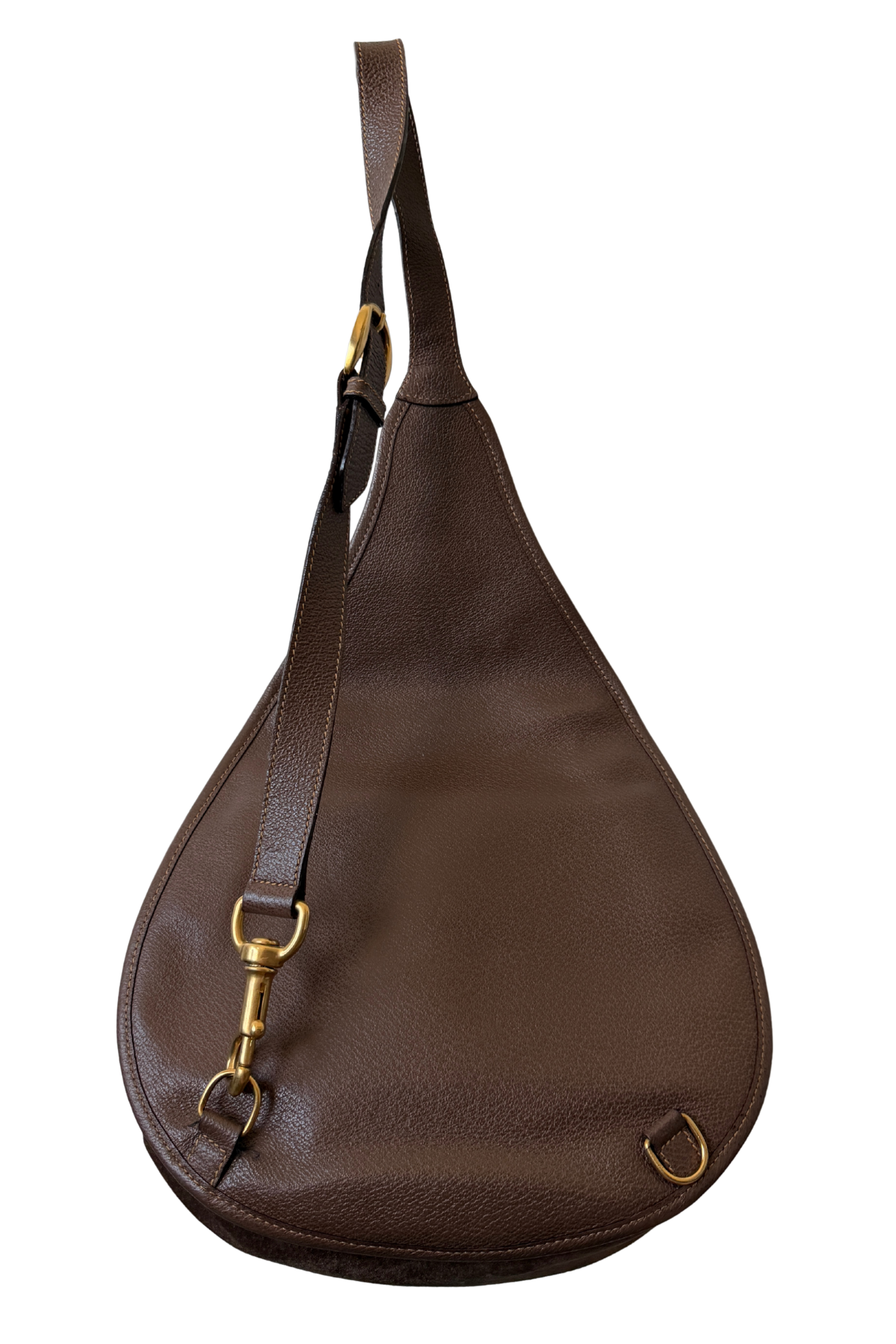 Gucci Horsebit Brown Suede Sling Bag