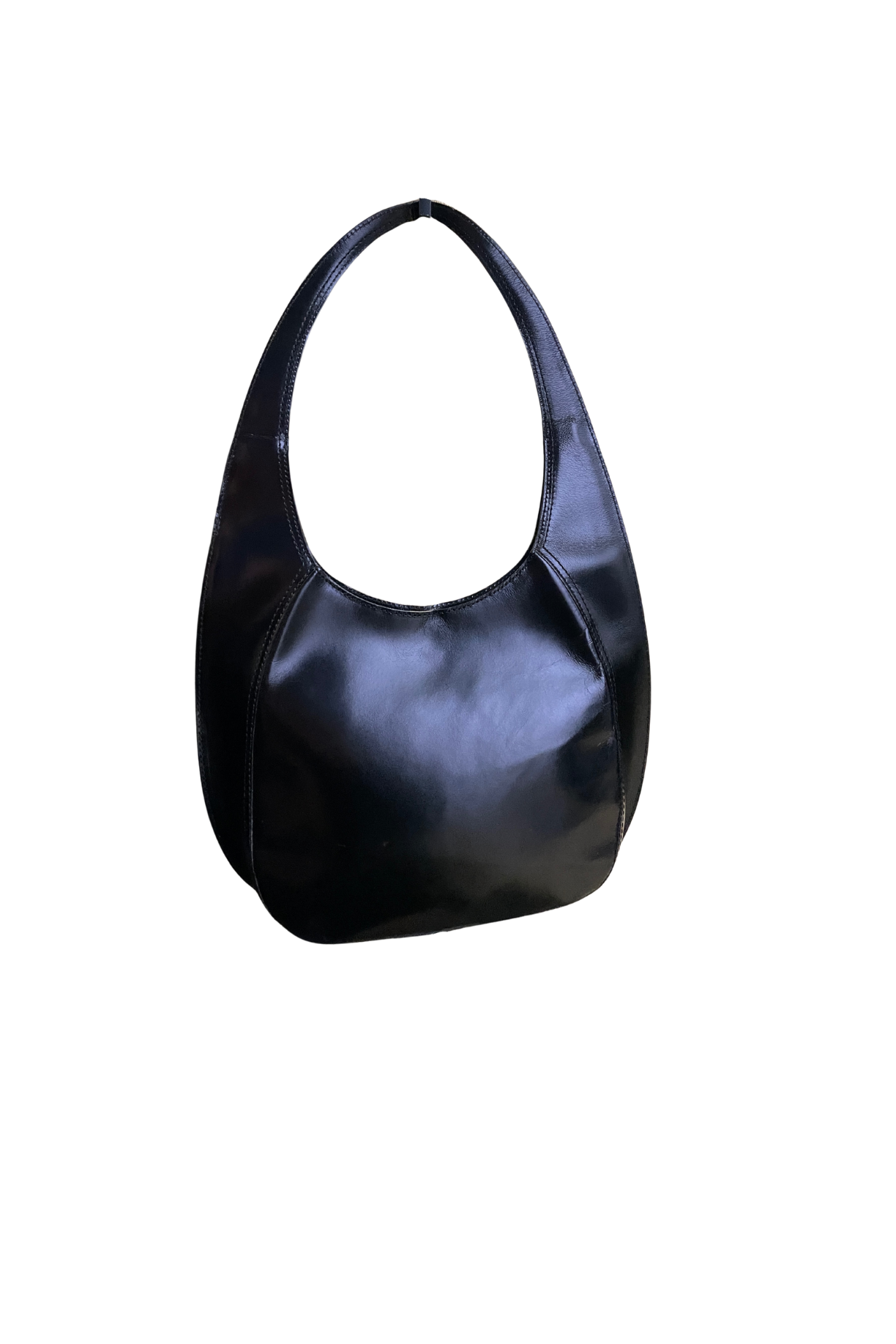 Bottega Veneta Black Leather Half Moon Shoulder Bag