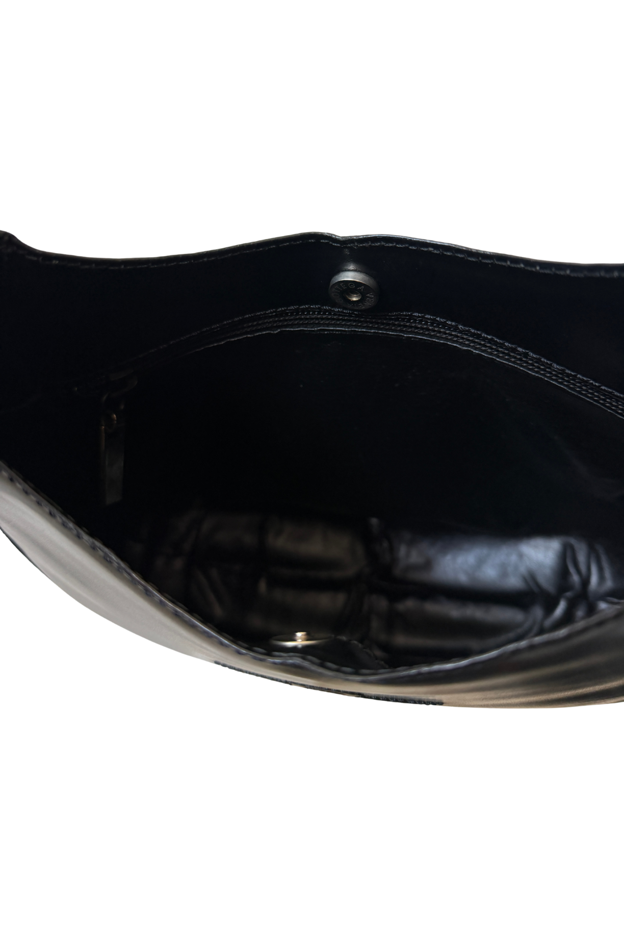 Bottega Veneta Black Leather Half Moon Shoulder Bag