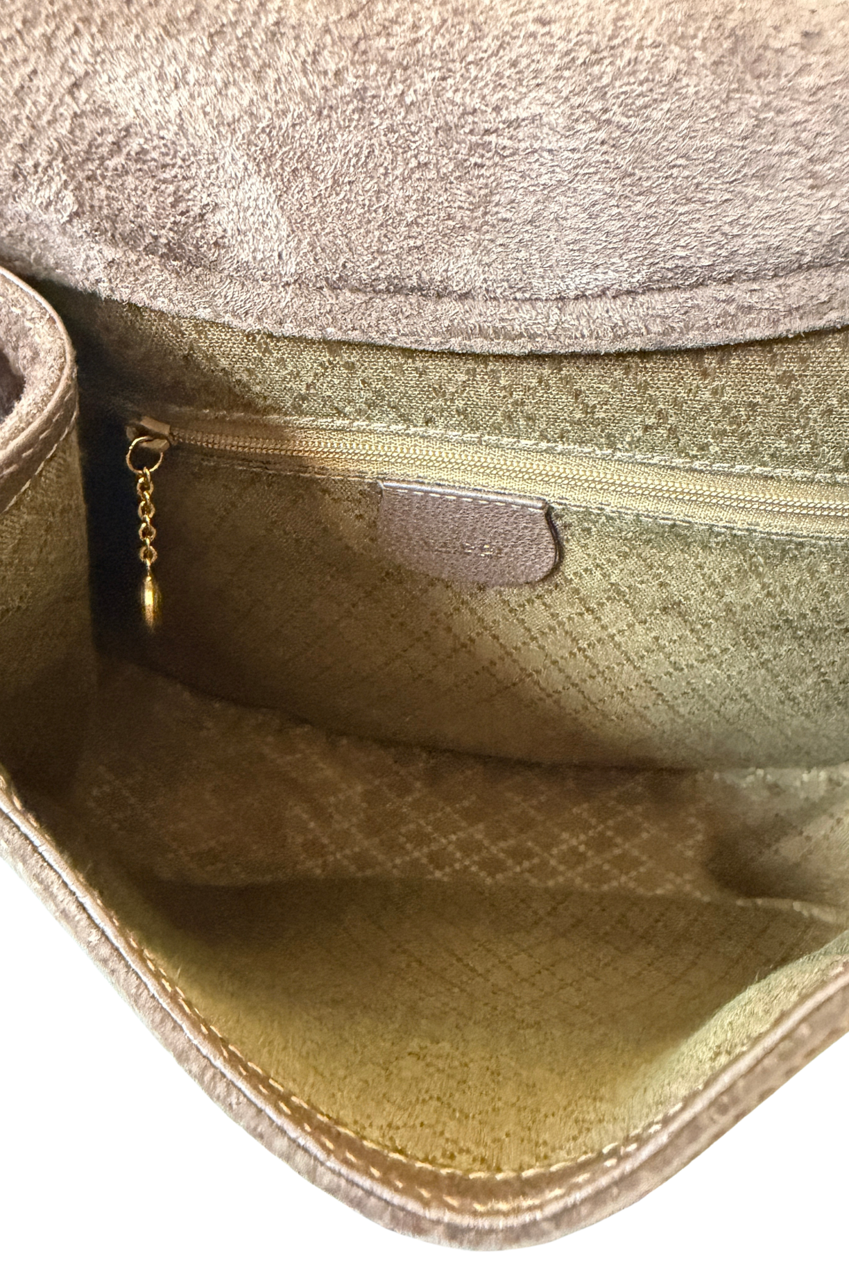 Gucci Horsebit Brown Suede Sling Bag