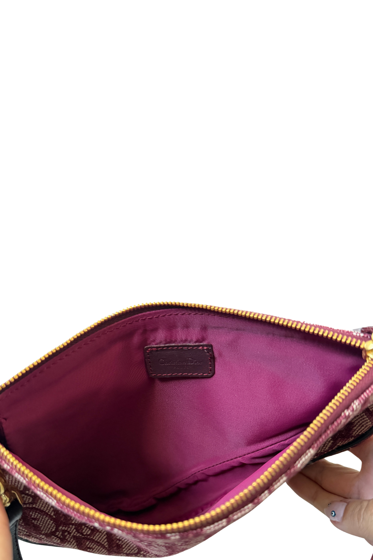 Red Dior Trotter Mini Saddle
