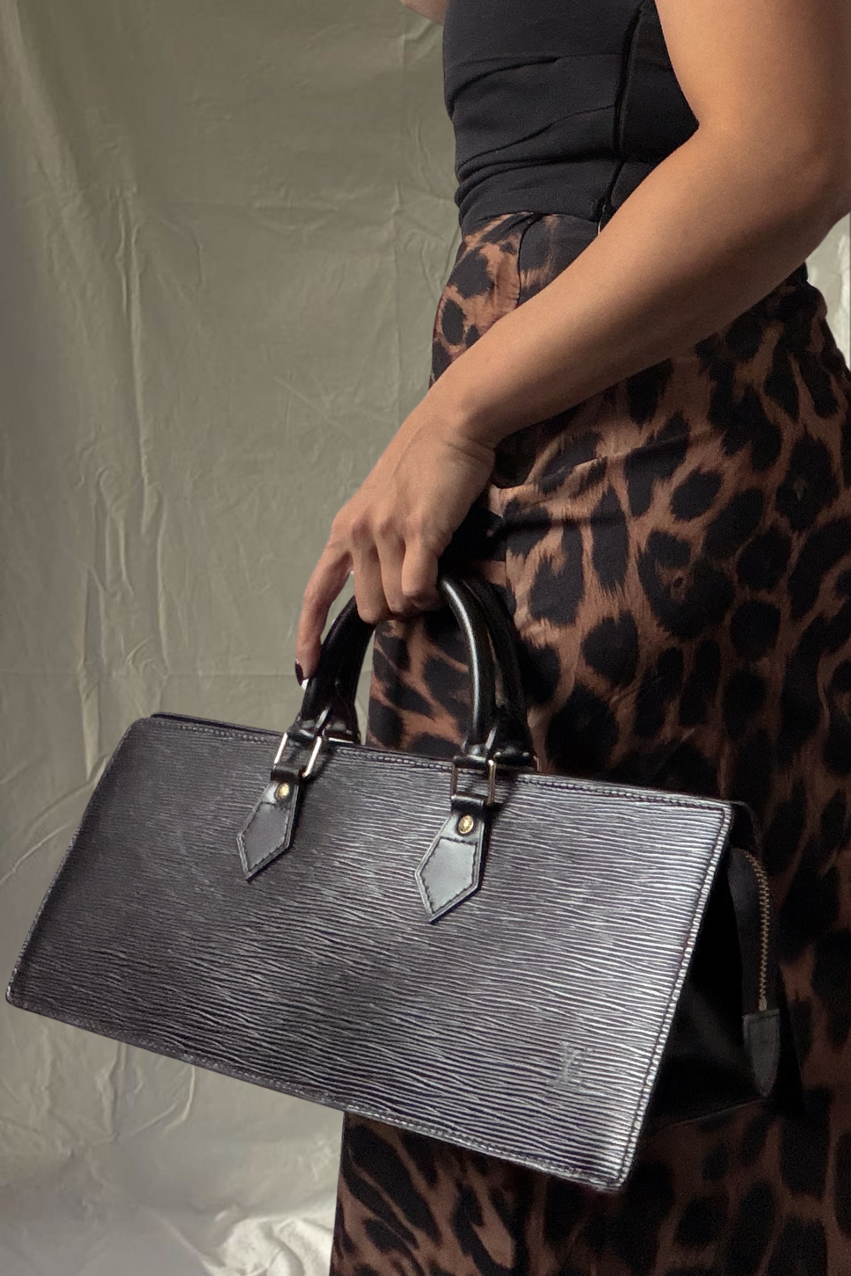 Louis Vuitton Black Epi Sac Triangle